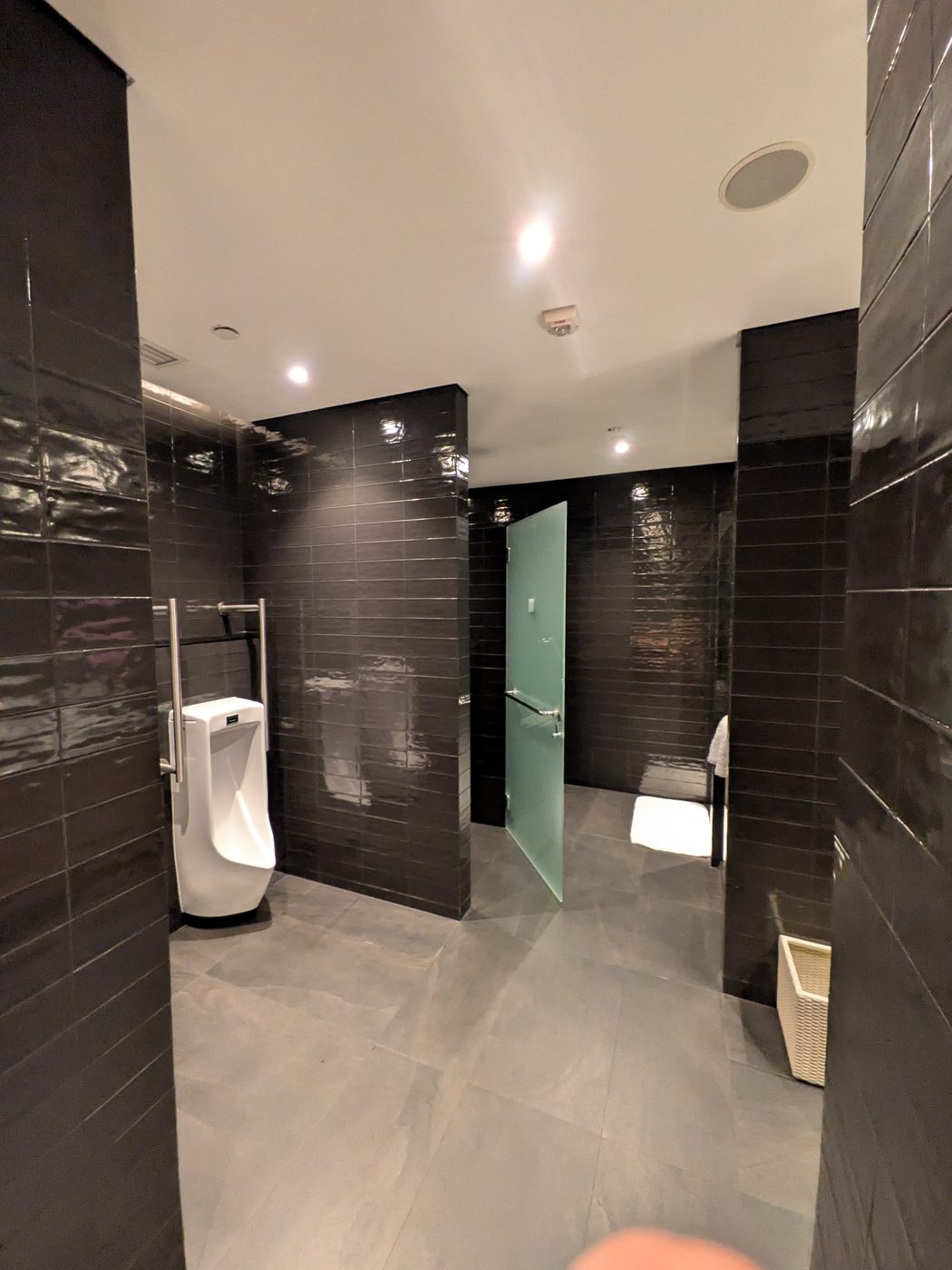 シャワー室に隣接する洗面・トイレエリア